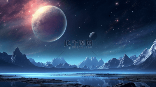 海洋科技背景图片_科技感浩瀚星空创意背景5