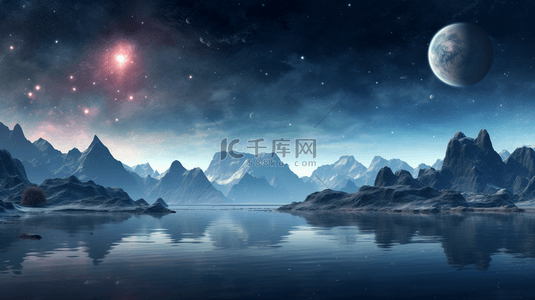 科技感浩瀚星空创意背景25