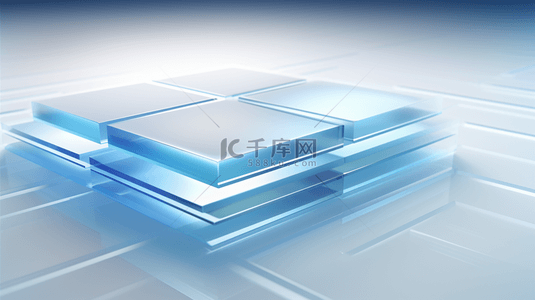 5玻璃背景图片_蓝色科技感立体简约商务背景5