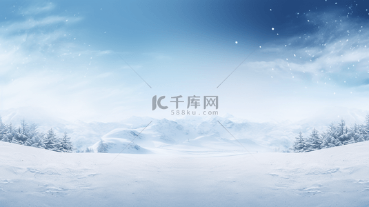 蓝色霜降背景图片_蓝色现代感冰天雪地简约创意背景26