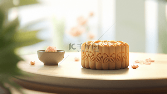 中秋节传统中式月饼背景