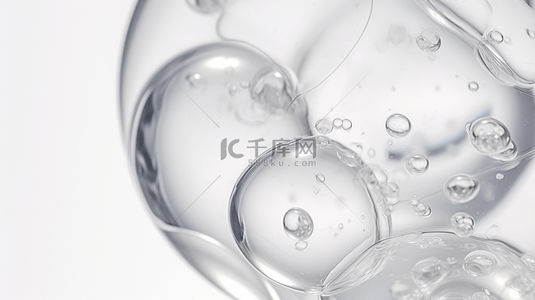 白色透明球背景图片_白色科技感简约泡泡创意背景8