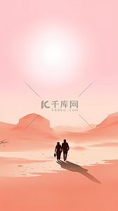 重阳节的背景图片_传统重阳节夕阳下的老人背景