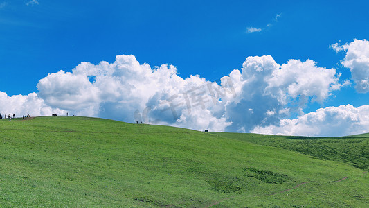 草原高山摄影照片_内蒙古高山草原蓝天白云