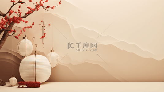 中国风唯美古典背景背景图片_暖色中国风唯美简约背景6