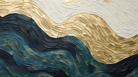 金色油画背景背景图片_浅海军蓝和浅金色油画质感背景9