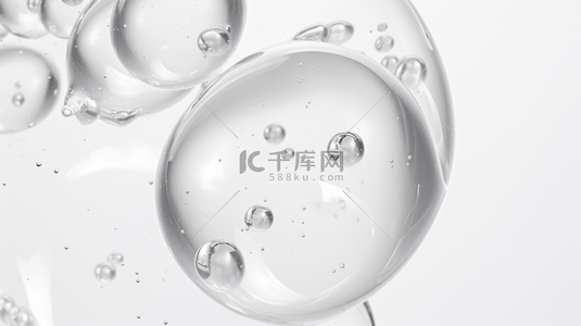 白色球球背景图片_白色科技感简约泡泡创意背景17