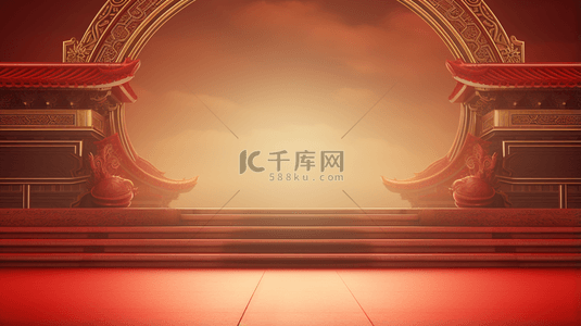 中国风纹理质感背景图片_红色中国风古典简约创意背景5