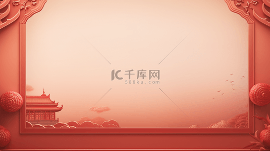 红色中国风古典简约创意背景11
