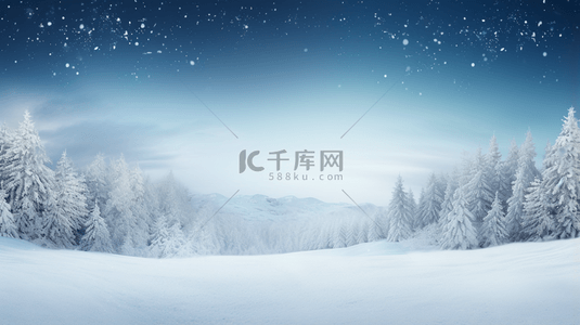 科技12背景图片_蓝色科技感唯美雪景创意背景12