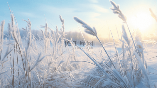 霜降节气风景背景图片_冬季霜降节气风景背景44