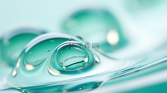 白色水滴气泡淡绿色11