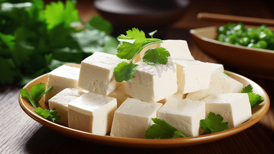 豆腐摄影照片_健康营养的豆腐摄影