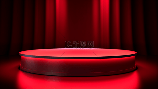 红色科技感光效简约舞台创意背景24