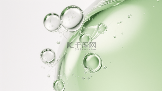 绿色现代感简约泡泡创意背景18