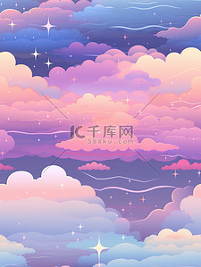 星空日落云朵唯美梦幻20