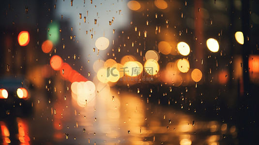 雨夜灯光失焦摄影5