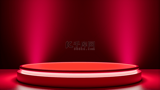 炫酷背景红色背景图片_红色科技感光效简约舞台创意背景19