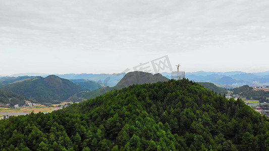 高画质航拍非物质文化遗产鸟笼山