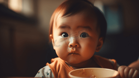 外国孩子摄影照片_外国婴儿吃辅食