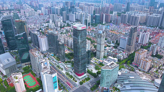 广州天河摄影照片_航拍广州天河区城市建筑群