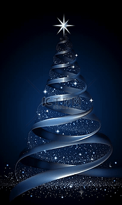 深蓝色背景大气背景图片_深蓝色高级大气圣诞树圣诞节背景