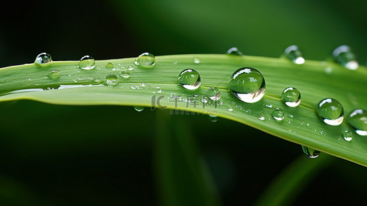 绿叶上的水珠水滴雨水1