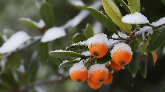 冬天浆果背景图片_秋天霜降节气浆果植物