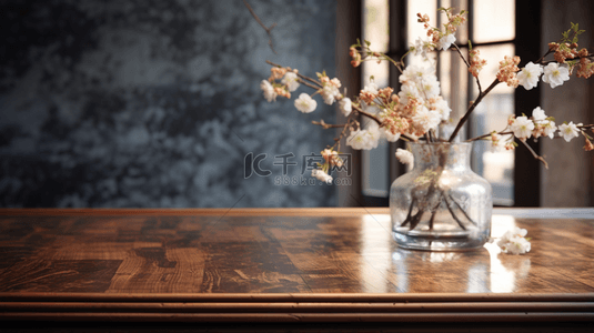 国风桌子背景图片_中国风古典花瓶插花装饰背景212