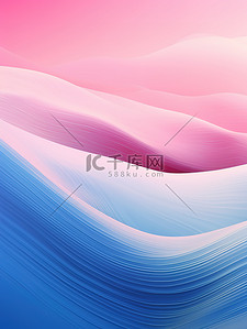 粉色和蓝色抽象波浪线条2