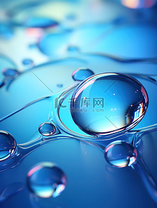 水滴的抽象蓝色背景1