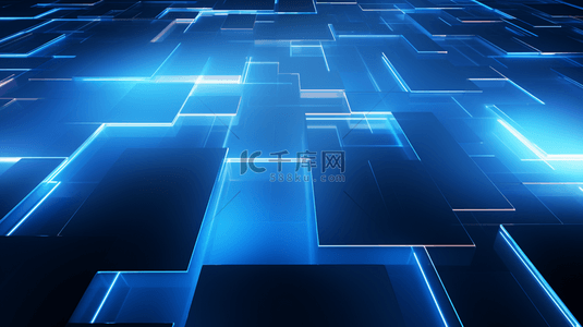 方块问号背景图片_蓝色科技感光效酷炫创意背景19