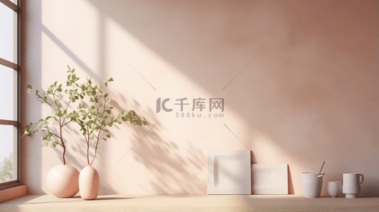 111背景图片_暖色系现代感饰品摆设创意背景111