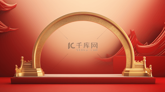 中式花纹红色背景图片_红色中国风古典喜庆创意背景18