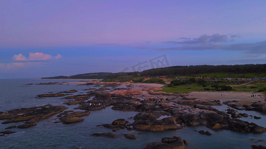 海南宣传摄影照片_海南文昌木兰湾旅游公路风光大海海边