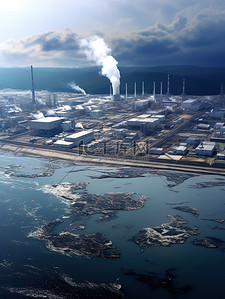 污水过滤背景图片_核污水排放环境污染11
