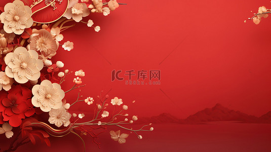 中国新年元素红色背景11