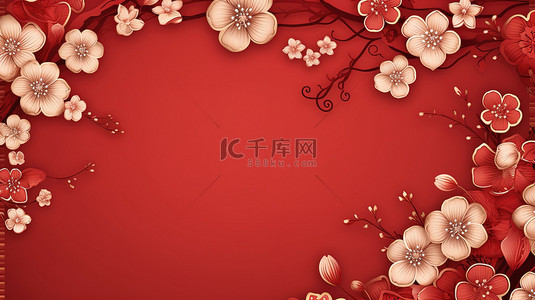 新年喜庆元素背景图片_中国新年元素红色背景13