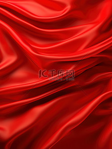 红色丝绸布褶皱背景9