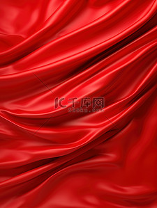 绸布背景图片_红色丝绸布褶皱背景17