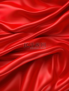 红丝背景图片_红色丝绸布褶皱背景3