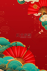 新年红色背景中国红元素