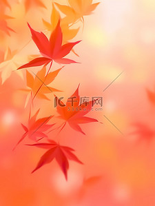 浅橙色背景背景图片_秋天枫叶树叶背景12
