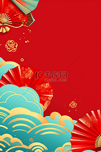 红色新年中国红背景元素