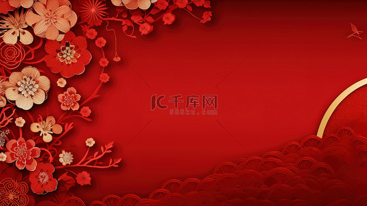 中国新年元素红色背景17