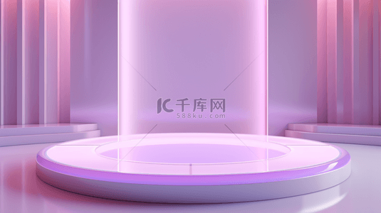 粉紫色科技感光效舞台创意背景4