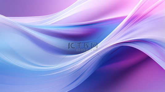 蓝色亮紫色波浪条纹抽象7