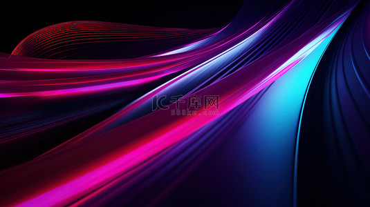 光束科技感背景图片_紫色条纹光束线条科技感2