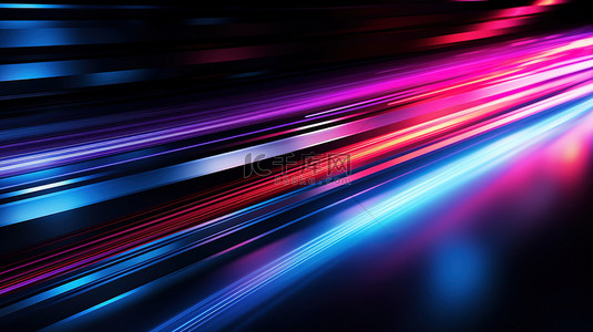 紫色线性背景图片_紫色条纹光束线条科技感3