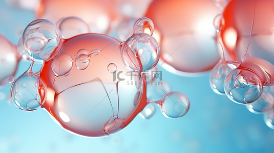 气泡透明凝胶玻璃纹理中等分子结构1